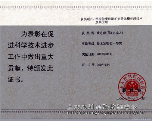 2007.01欧进萍荣获技术发明奖一等奖